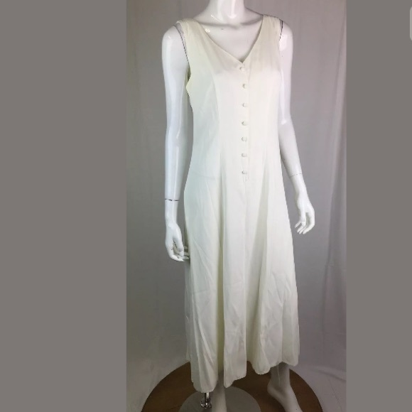 Cache Button Up Flare Midi Slip A-Line Dress - Picture 4 of 12